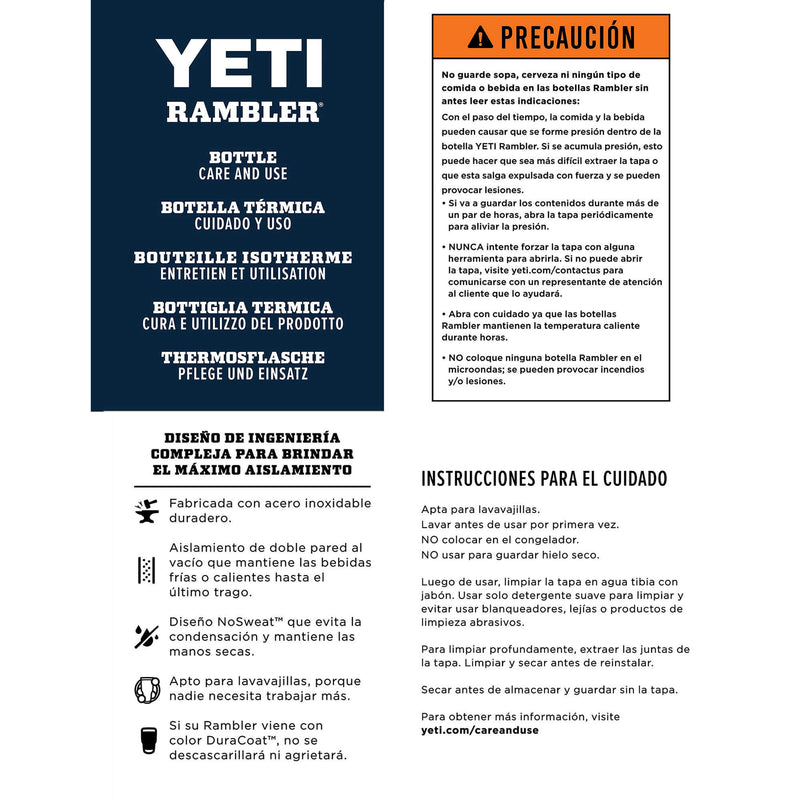 21070170007 TAPA Y POPOTE PARA RAMBLER 30oz MARCA YETI