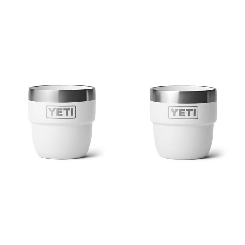 21071504002 TAZA RAMBLER 4oz STACKABLE 2 PIEZAS  BLANCO MARCA YETI