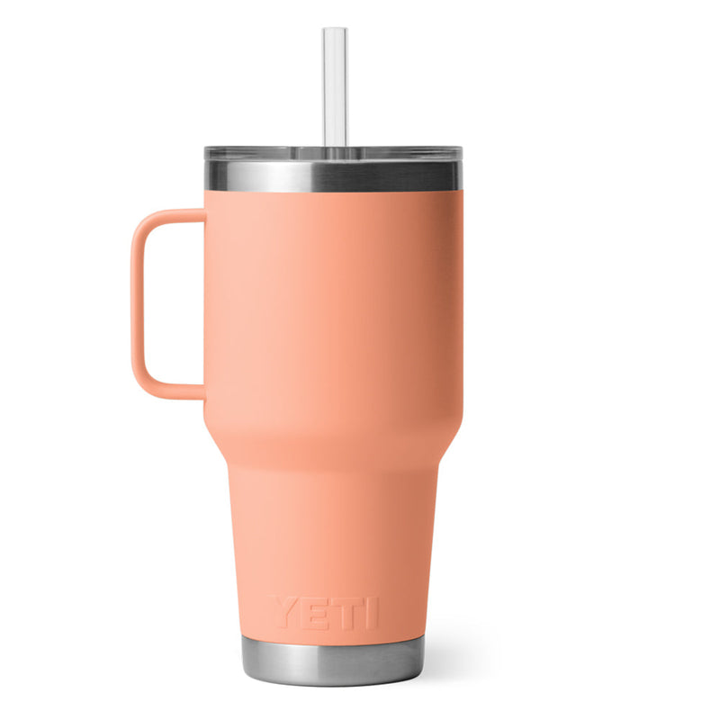 21071505467 TERMO RAMBLER 35oz STRAW MUG PEACH MARCA YETI