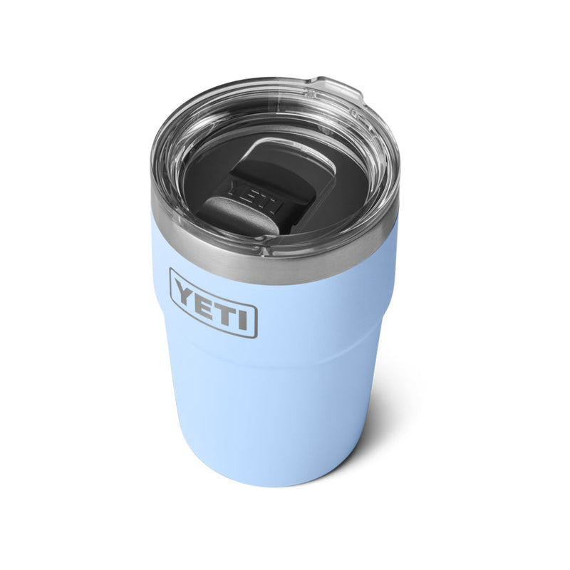 21071504638 TERMO RAMBLER 16oz STACKABLE CUP TAPA MAGNETICA BIG SKY BLUE MARCA YETI