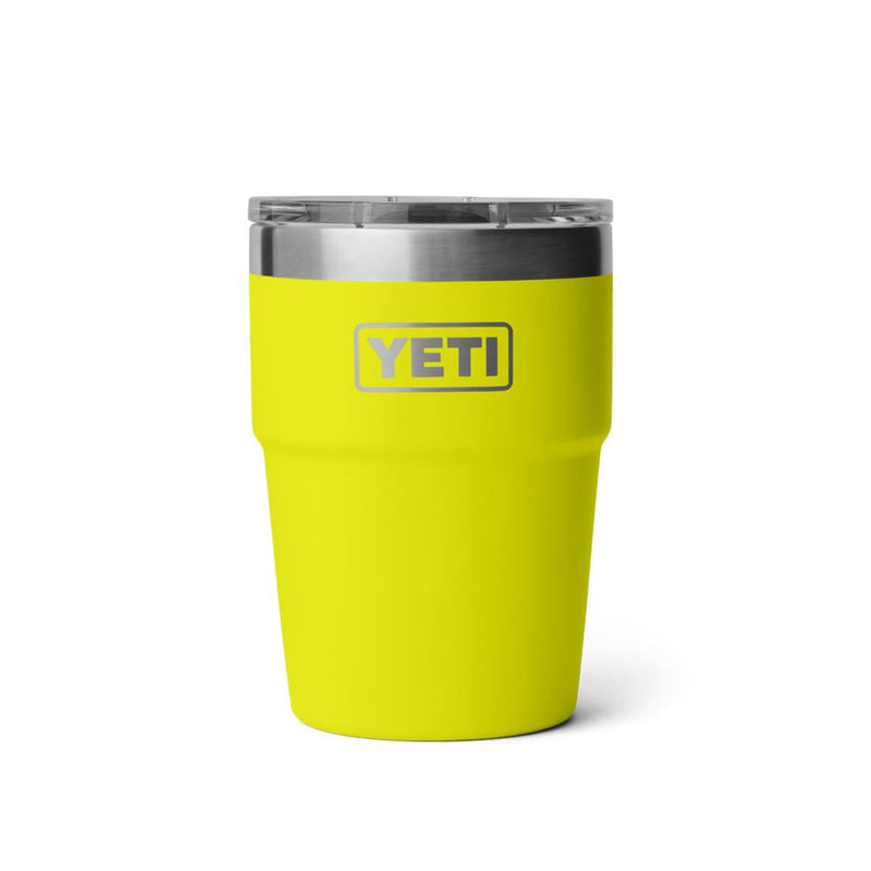 21071504707 TERMO RAMBLER 16oz STACKABLE CUP TAPA MAGNETICA FIREFLY YELLOW MARCA YETI