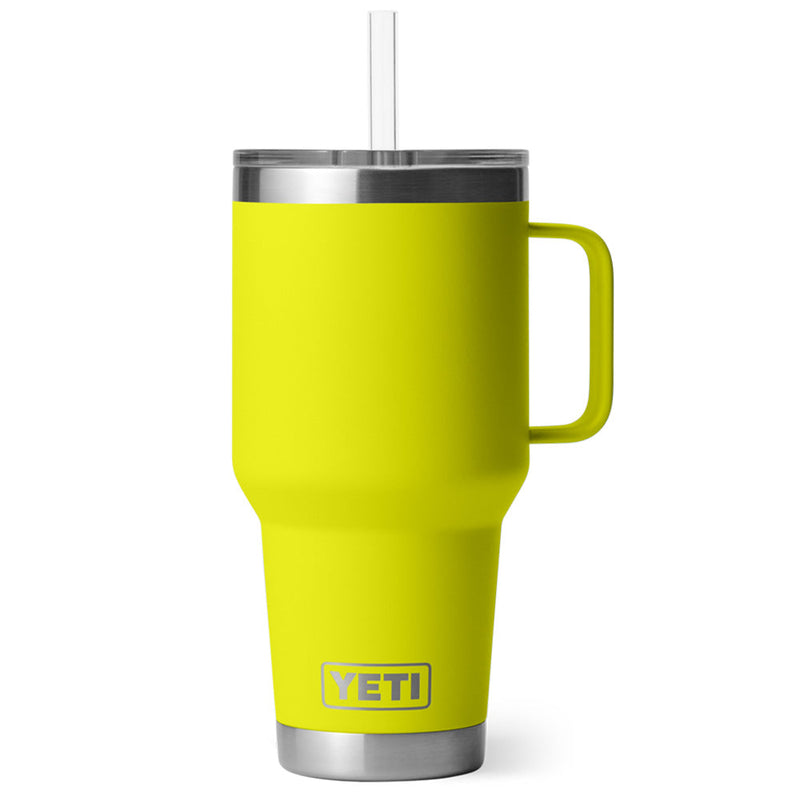 21071504724 TERMO RAMBLER 35oz STRAW MUG FIREFLY YELLOW MARCA YETI
