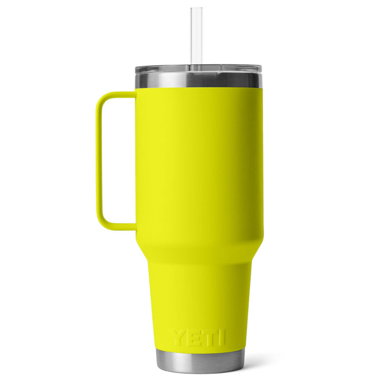 21071504728 TERMO RAMBLER 42oz STRAW MUG FIREFLY YELLOW MARCA YETI