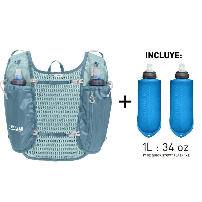 2823401000P CHALECO TRAIL RUN MUJER 34oz SMOKE ADRIATIC BLUE MARCA CAMELBAK