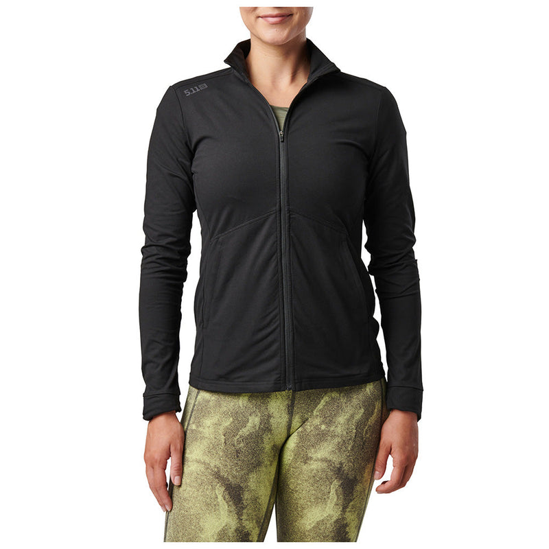 66028-019 SUDADERA CATALYST CON CIERRE COMPLETO PARA DAMA NEGRA MARCA 5.11 TACTICAL