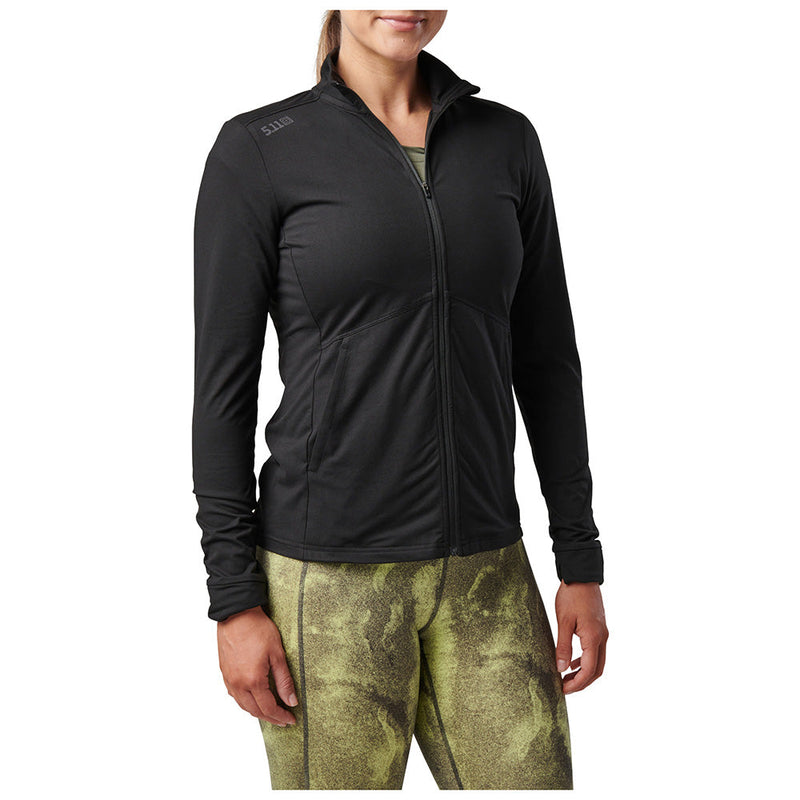 66028-019 SUDADERA CATALYST CON CIERRE COMPLETO PARA DAMA NEGRA MARCA 5.11 TACTICAL