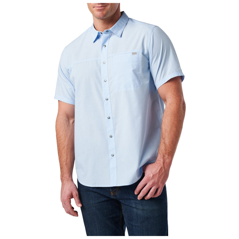 71203-587 CAMISA WYATT M/C H2O BLUE MARCA 5.11  TACTICAL