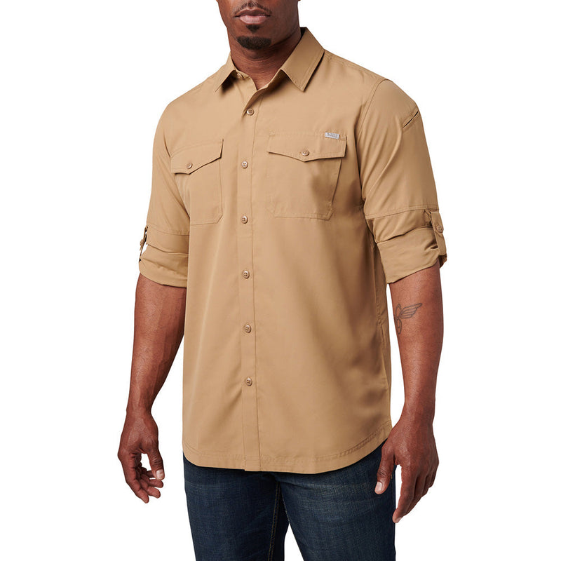72521-120 CAMISA MARKSMAN MANGA LARGA COYOTE MARCA 5.11 TACTICAL