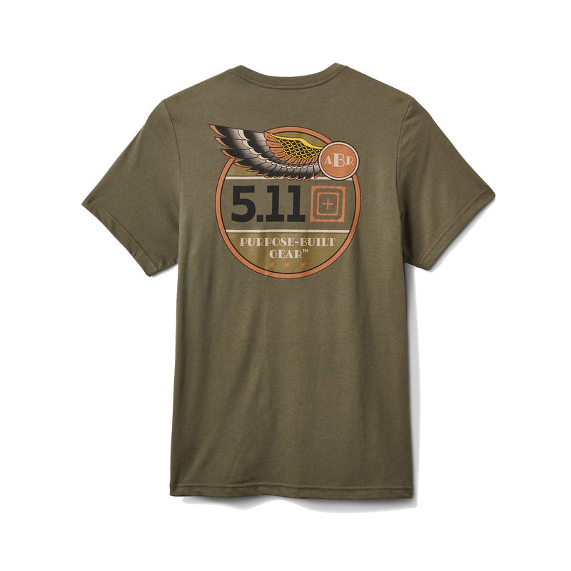 76166AFR-186 PLAYERA PBG CREST RANGER GREEN MARCA 5.11 TACTICAL