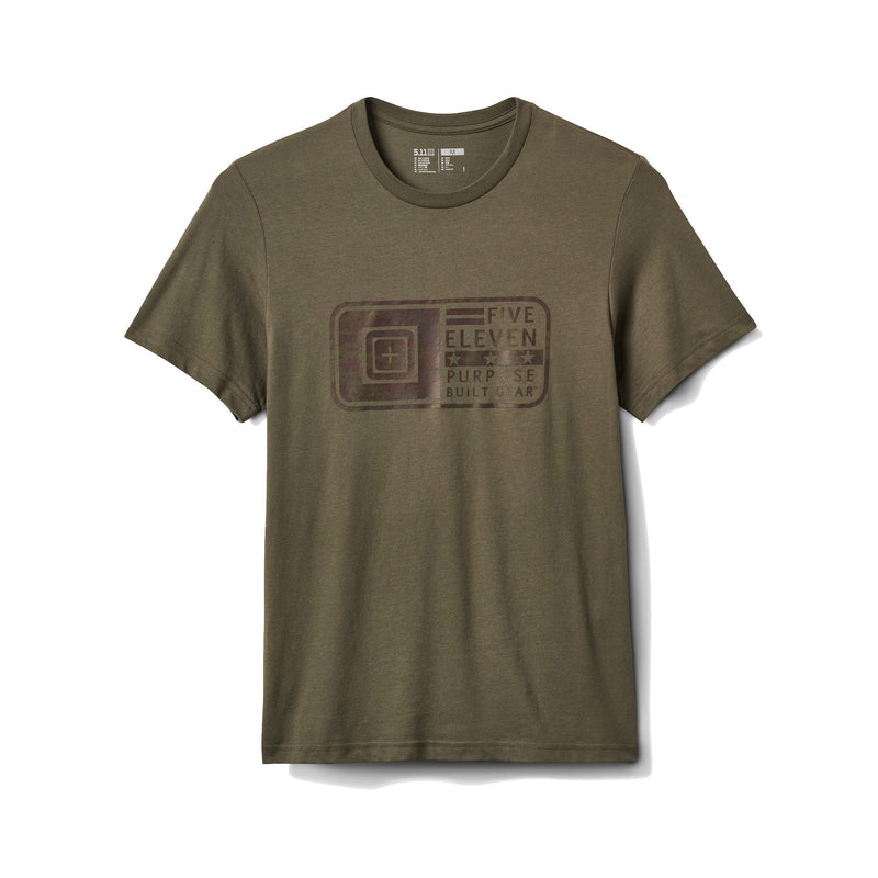 76166AFS-186 PLAYERA PBG BADGE RANGER GREEN MARCA 5.11 TACTICAL