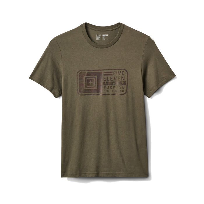 76166AFS-186 PLAYERA PBG BADGE RANGER GREEN MARCA 5.11 TACTICAL