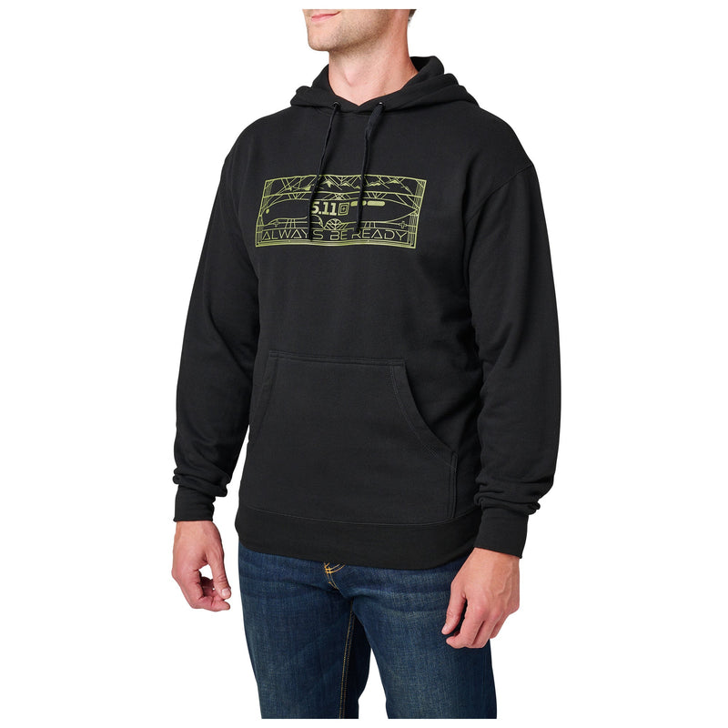 76363AEF-019 SUDADERA AR CAMP KNIFE NEGRA MARCA 5.11 TACTICAL