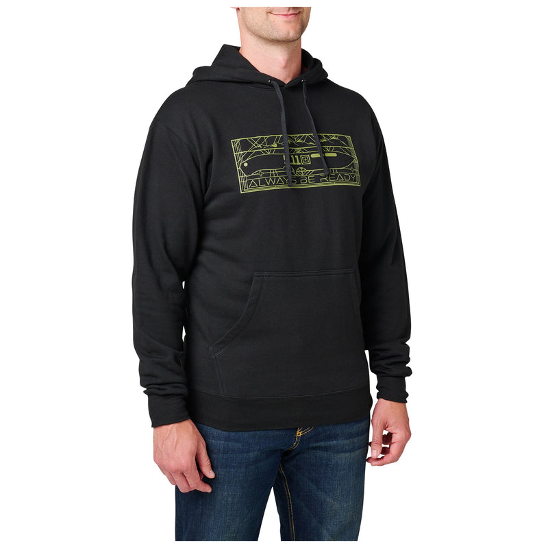 76363AEF-019 SUDADERA AR CAMP KNIFE NEGRA MARCA 5.11 TACTICAL