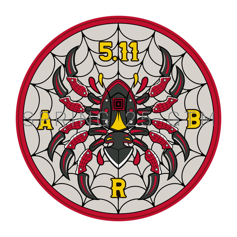 92662AFU-556 PARCHE BLADED SPIDER CRIMSON MARCA 5.11