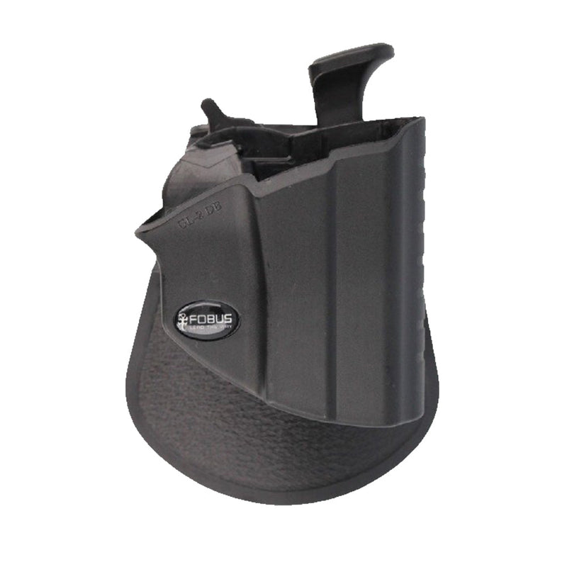 GL2DB FUNDA DE PALETA CON SEGURO DE PULGAR GLOCK 17/19 MARCA FOBUS
