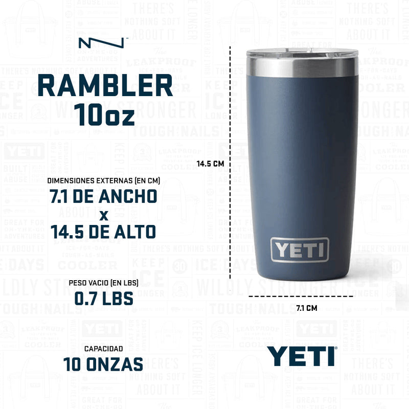 21071504632 TERMO RAMBLER 10oz BIG SKY BLUE MARCA YETI