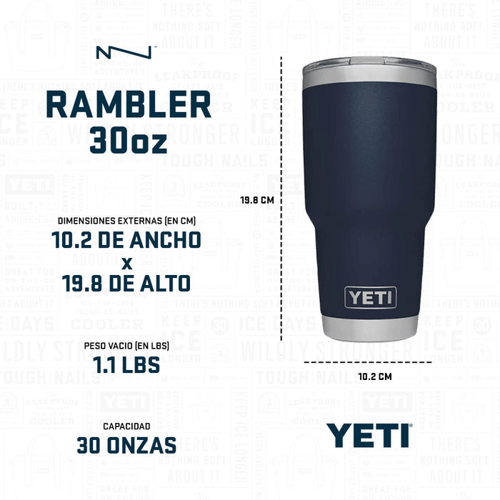 21071504651 TERMO RAMBLER 30oz BIG SKY BLUE MARCA YETI