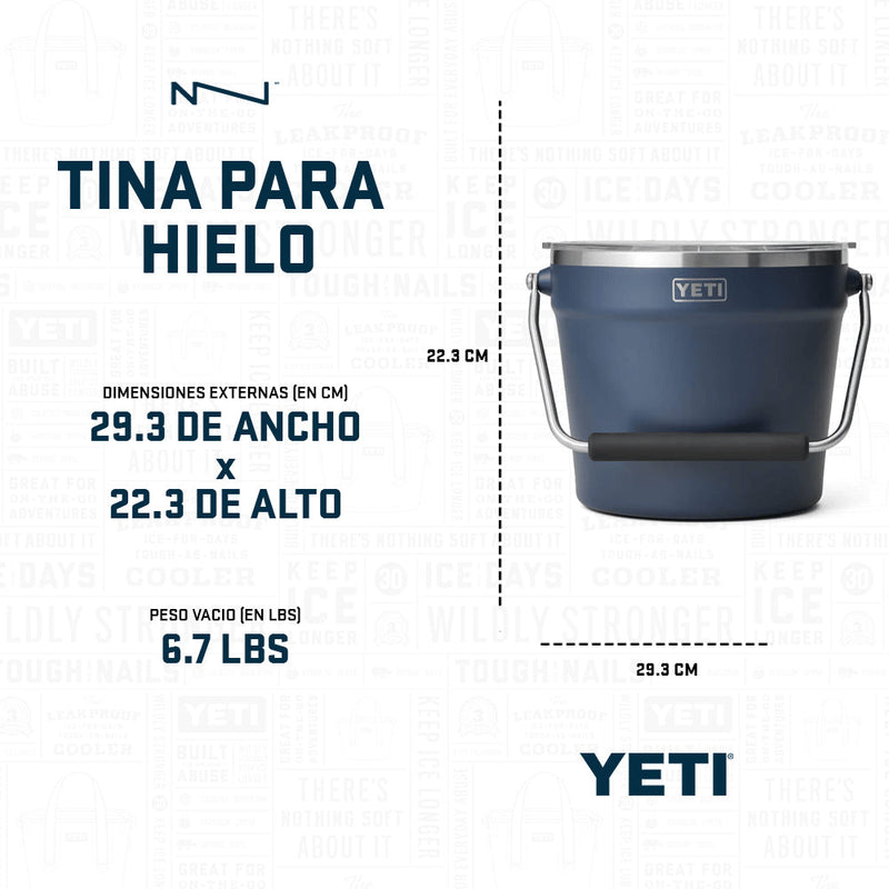 21071504667 TINA PARA HIELO RAMBLER BIG SKY BLUE MARCA YETI