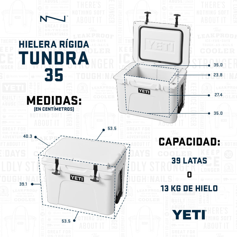 10035450002 HIELERA RIGIDA TUNDRA 35 FIREFLY YELLOW MARCA YETI