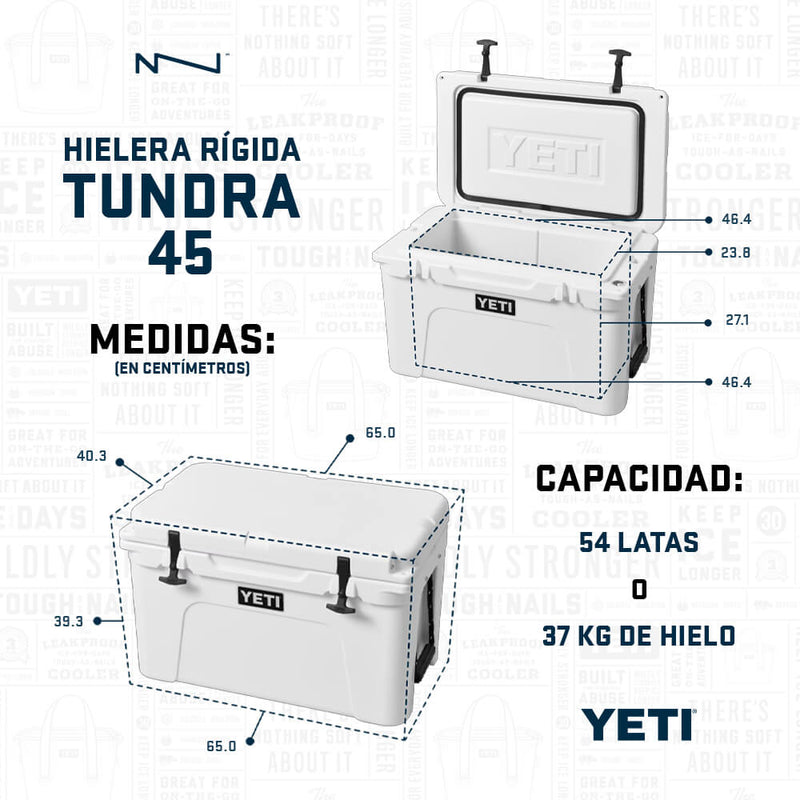 10045350000 HIELERA RIGIDA TUNDRA 45 RESCUE RED MARCA YETI