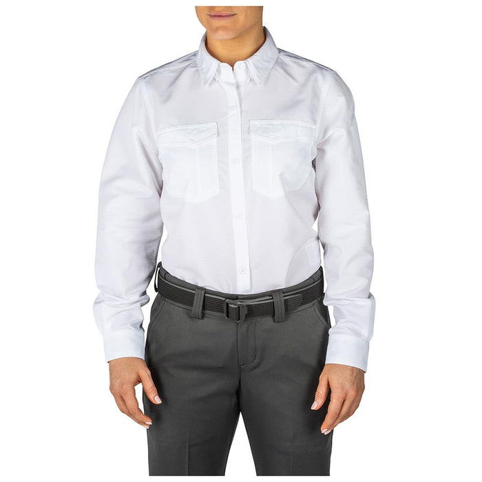 62388-992 CAMISA FAST TAC M/L PARA DAMA BLANCA MARCA 5.11