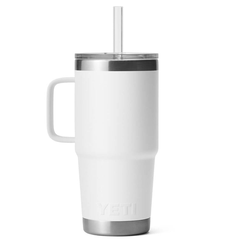 21071502243 TERMO RAMBLER 25oz STRAW MUG BLANCO MARCA YETI