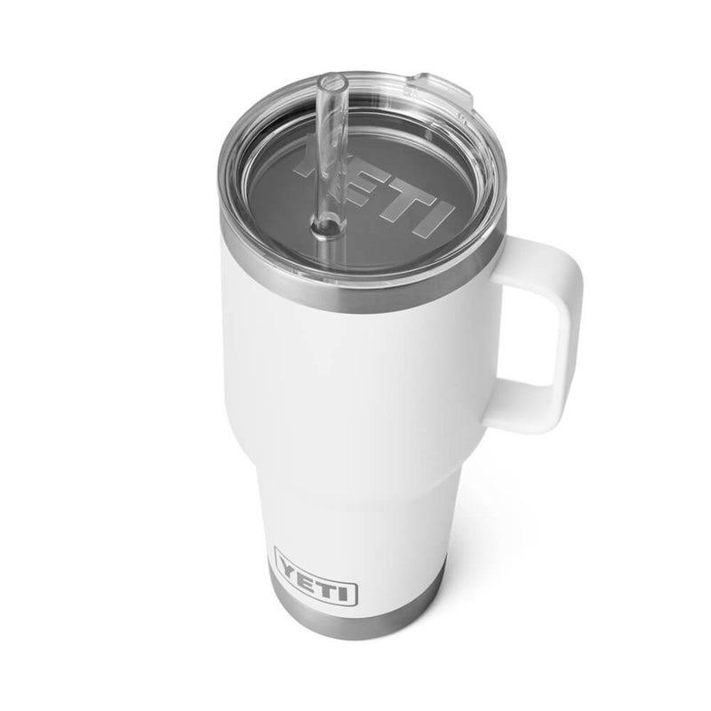 21071502253 TERMO RAMBLER 35oz STRAW MUG BLANCO MARCA YETI