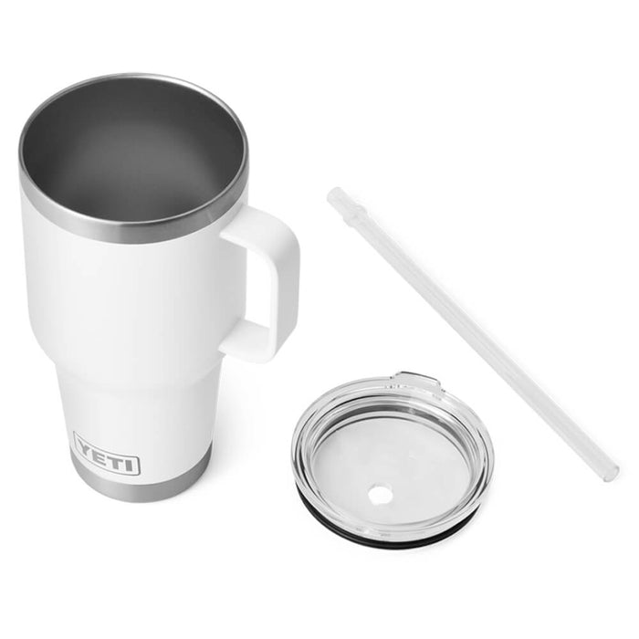 21071502253 TERMO RAMBLER 35oz STRAW MUG BLANCO MARCA YETI
