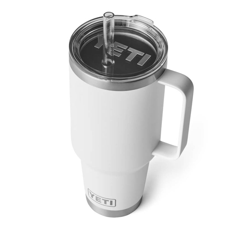 21071503836 TERMO RAMBLER 42oz STRAW MUG BLANCO MARCA YETI