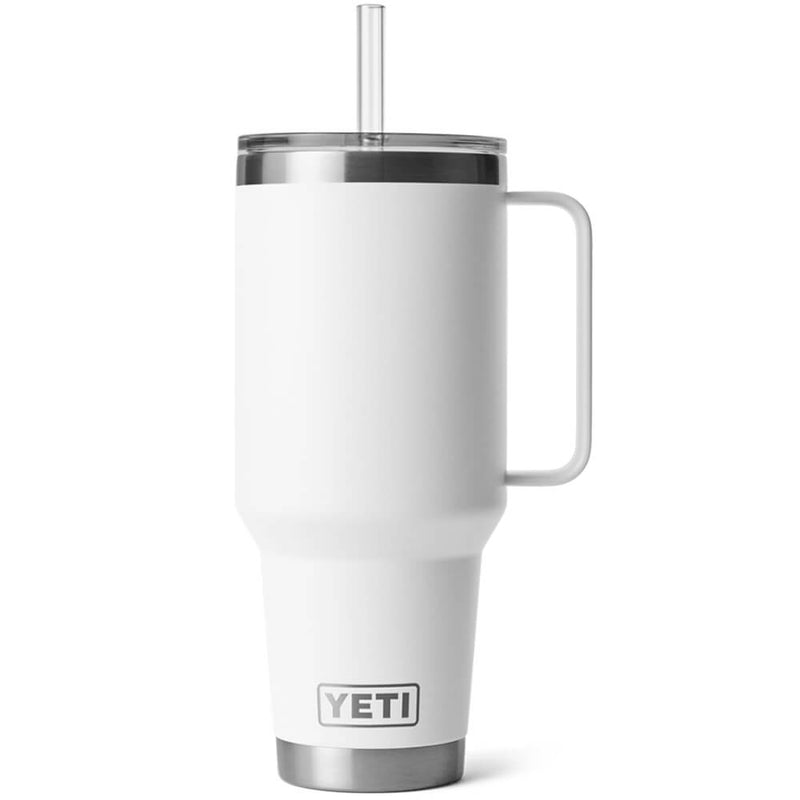 21071503836 TERMO RAMBLER 42oz STRAW MUG BLANCO MARCA YETI
