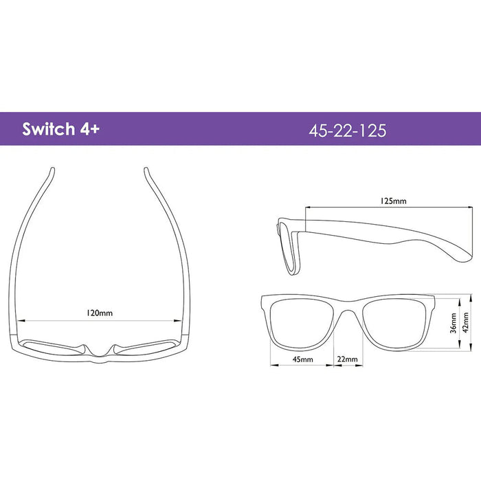 4SWILGBL LENTES PARA NIÑO SWITCH LIGHT GREEN-ROYAL BLUE MARCA REAL SHADES T. 4+