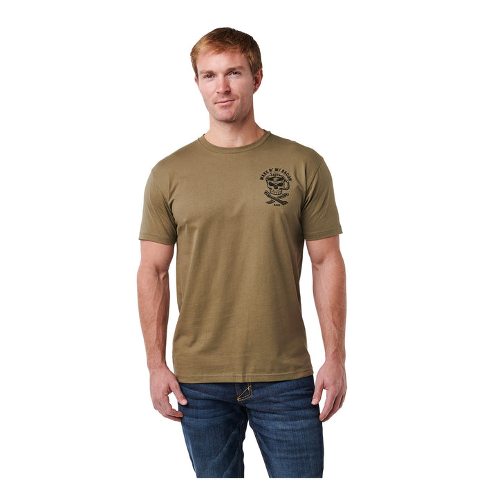 76054-225 PLAYERA WAKE N WITH BACON M/C VERDE MILITAR MARCA 5.11  TACTICAL